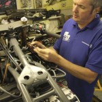 Andy busy at work on the Visorvision Spa Katana